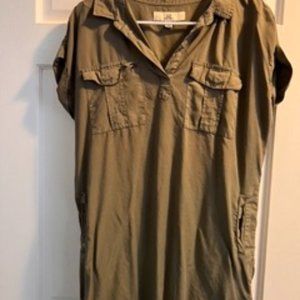 Olive Green Shift Dress